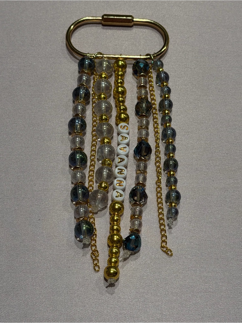Custom Name Beaded Purse Charm | Personalized Bag Charm | Made to Order